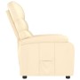 Sillón reclinable de cuero sintético crema