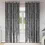 Cortina con cortinas 2 pcs Gris 260 x 140 cm Terciopelo