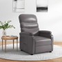 Sillón reclinable de cuero sintético gris