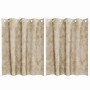 Cortina con cortinas 2 pcs Crema 140 x 140 cm Terciopelo