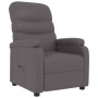 Sillón reclinable de cuero sintético gris