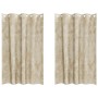 Cortina con cortinas 2 pcs Crema 175 x 140 cm Terciopelo