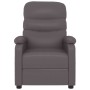 Sillón reclinable de cuero sintético gris