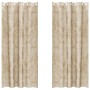 Cortina con cortinas 2 pcs Crema 225 x 140 cm Terciopelo