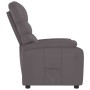 Sillón reclinable de cuero sintético gris