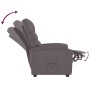 Sillón reclinable de cuero sintético gris