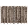 Cortina con cortinas 2 pcs Capuchino 140 x 140 cm Terciopelo