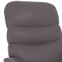 Sillón reclinable de cuero sintético gris