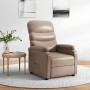 Sillón reclinable de cuero sintético color capuchino