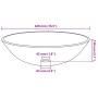 Lavabo de vidrio templado 42 cm dorado