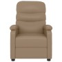 Sillón reclinable de cuero sintético color capuchino