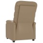 Sillón reclinable de cuero sintético color capuchino