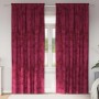 Cortina 2 pcs Rojo vino tinto 245 x 140 cm Terciopelo