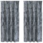 Cortina con cortinas 2 pcs Plateado 175 x 140 cm Terciopelo
