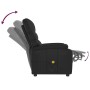 Sillón de masaje de cuero sintético negro