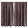 Cortina con cortinas 2 pcs Marrón 140 x 140 cm Terciopelo