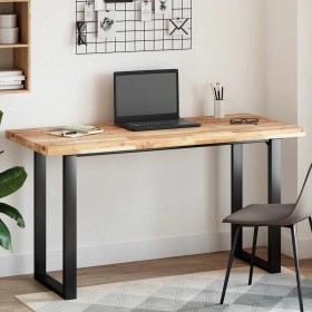 Tablero de mesa rectangular madera maciza acacia 120x60x4 cm