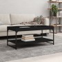 Mesa de centro madera de ingeniería negro 100x49x45 cm