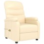 Sillón de masaje de cuero sintético crema