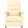 Sillón de masaje de cuero sintético crema