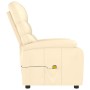 Sillón de masaje de cuero sintético crema