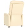 Sillón de masaje de cuero sintético crema