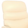 Sillón de masaje de cuero sintético crema