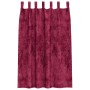 Cortina 2 pcs Rojo vino tinto 175 x 140 cm Terciopelo