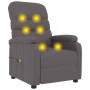 Sillón de masaje de cuero sintético gris