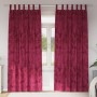 Cortina 2 pcs Rojo vino tinto 245 x 140 cm Terciopelo