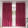 Cortina 2 pcs Rojo vino tinto 260 x 140 cm Terciopelo