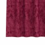 Cortina 2 pcs Rojo vino tinto 260 x 140 cm Terciopelo