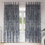 Cortina con cortinas 2 pcs Plateado 245 x 140 cm Terciopelo