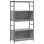 Sonoma gray engineering wood iron shelf 80x30x145.5 cm by vidaXL, Bookcases and shelves - Ref: Foro24-832801, Price: 57,11 €,...
