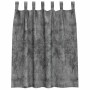 Cortina con cortinas 2 pcs Gris 140 x 140 cm Terciopelo