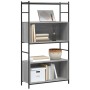 Sonoma gray engineering wood iron shelf 80x30x145.5 cm by vidaXL, Bookcases and shelves - Ref: Foro24-832801, Price: 57,11 €,...