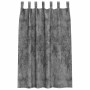 Cortina con cortinas 2 pcs Gris 175 x 140 cm Terciopelo