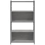 Sonoma gray engineering wood iron shelf 80x30x145.5 cm by vidaXL, Bookcases and shelves - Ref: Foro24-832801, Price: 57,11 €,...