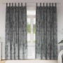 Cortina con cortinas 2 pcs Gris 245 x 140 cm Terciopelo