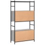Sonoma gray engineering wood iron shelf 80x30x145.5 cm by vidaXL, Bookcases and shelves - Ref: Foro24-832801, Price: 57,11 €,...