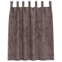 Cortina con cortinas 2 pcs Marrón 140 x 140 cm Terciopelo