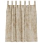 Cortina con cortinas 2 pcs Crema 140 x 140 cm Terciopelo