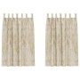 Cortina con cortinas 2 pcs Crema 175 x 140 cm Terciopelo
