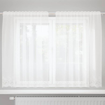 Cortinas con cortinas Blanco 500x100cm Poliéster