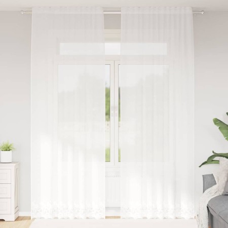 Cortinas con cortinas Blanco 500x100cm Poliéster