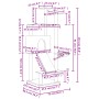 Katzenkratzbaum mit dunkelgrauen Sisalstämmen, 153 cm von vidaXL, Katzenmöbel - Ref: Foro24-171752, Preis: 57,28 €, Rabatt: %