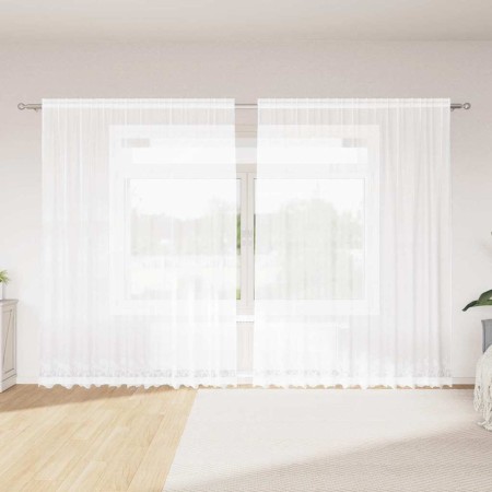 Cortinas con cortinas Blanco 500x100cm Poliéster