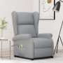 Sillón de masaje elevable tela gris claro en Sillones de masaje eléctricos | Comprar online en Foro24