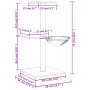 Katzenkratzbaum mit dunkelgrauen Sisalstämmen 72 cm von vidaXL, Katzenmöbel - Ref: Foro24-171770, Preis: 28,41 €, Rabatt: %