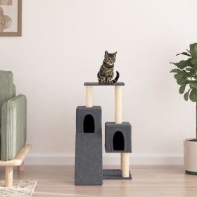 Katzenkratzbaum mit dunkelgrauen Sisalstämmen, 82 cm von vidaXL, Katzenmöbel - Ref: Foro24-171779, Preis: 40,67 €, Rabatt: %
